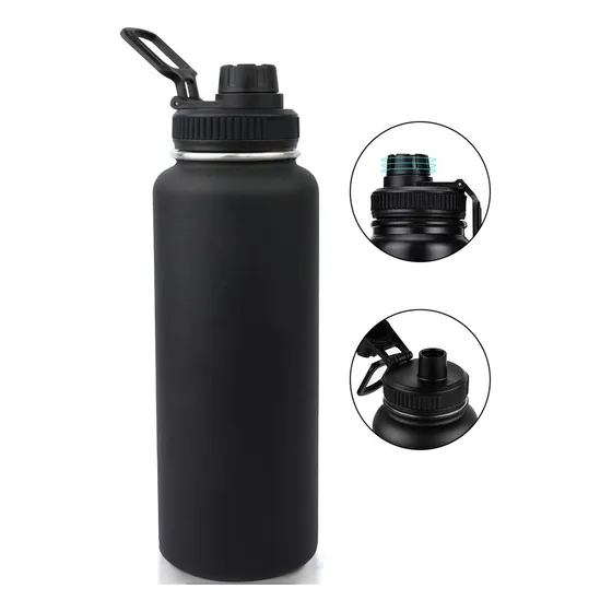 1200ml Garrafa Térmica Bebidas Quentes E Frias Cor Preto