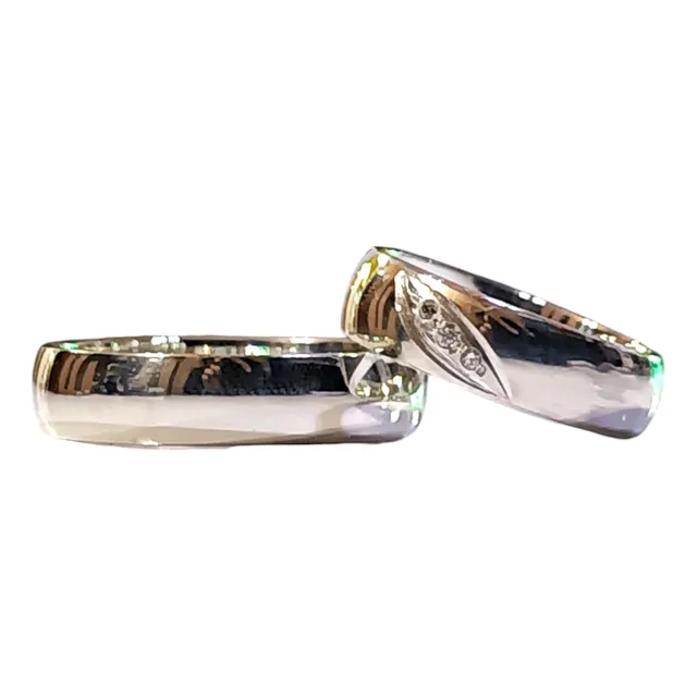 Aros De Matrimonio Plata Autentica Ley 950 Con Baño De Oro