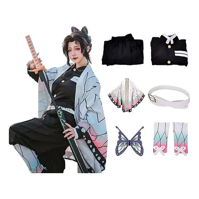 Demon Slayer Cosplay Kochou Shinobu Traje Fiesta Para Adulto