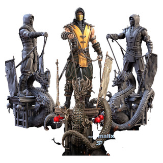 Action Figure Scorpion Mortal Kombat Modelada Por Sanix Action Figure Scorpion Mortal Kombat Modelada Por Sanix
