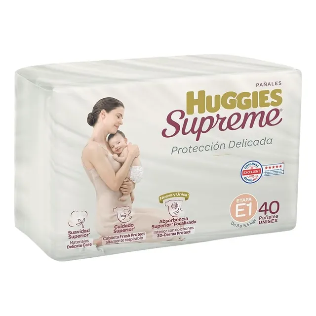 Pañal Huggies Supreme Etapa 1 Unisex