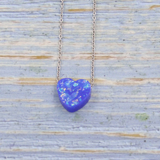 Collar Con Colgante En Forma De Corazón | Australian Opal Je Collar Con Colgante En Forma De Corazón | Australian Opal Je