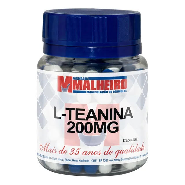 L Teanina 200mg 120 Cápsulas - L-theanine
