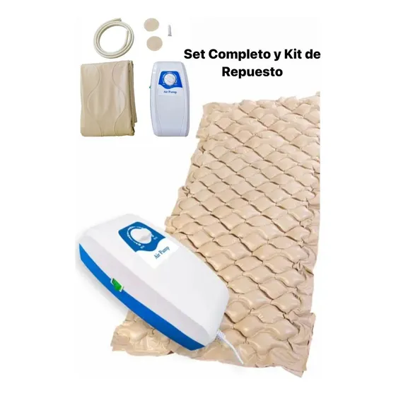 Colchón Antiescaras Con Compresor Y Kit De Repuesto