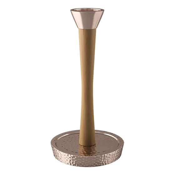 Porta Toallin Rollo De Cocina Dispensador Acero Y Madera