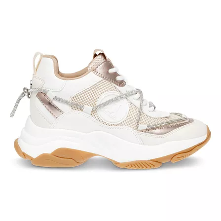 Tenis Para Mujer Steve Madden Motocross Cream Rose Gold