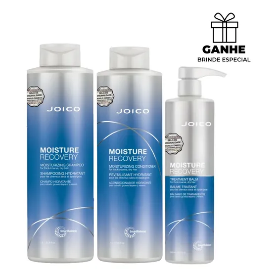 Joico Kit Trio Moisture Recovery Balm + Presente Exclusivo