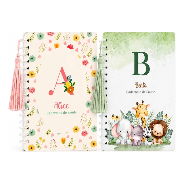 Caderneta De Vacinação Bebê Capa Dura Caderno Saúde Vacina