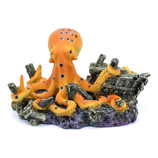 Octopus Treasure Chest Acuario Pecera Paisajismo Decora Octopus Treasure Chest Acuario Pecera Paisajismo Decora