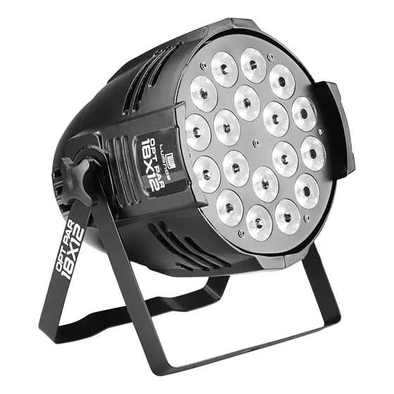 Canhao Refletor Led Par 64 Opt Par 18 Leds 12w Rgbw Com Dmx