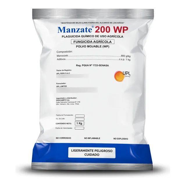 Manzate 200 Wp Fungicida Agrícola  Mancozeb - Bolsa X 1 Kg
