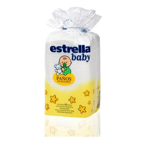 Estrella Baby Paños De Algodón X40 Unidades