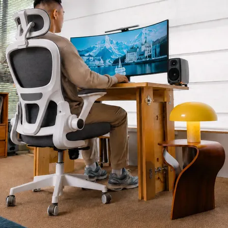 Cadeira Escritório Ergonômica Mesh Ajustável Sup.lombar Nr17 Cinza Espuma De Alta Densidade