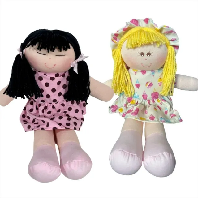 Oferta Kit 2 Bonecas De Pano 30cm Artesanal - Vários Modelos