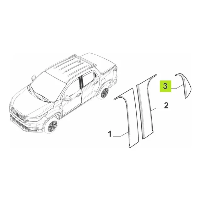 Calco Puerta Tra Izq (tras) Original Fiat Strada Volcano 20-