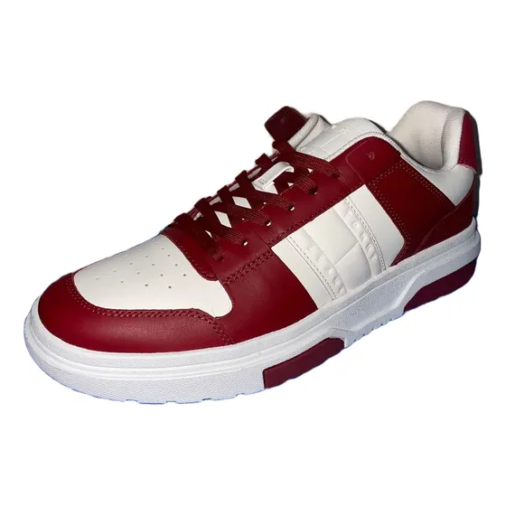 Zapato Tommy Hilfiger Johnny 1a Blanco Y Rojo Originales