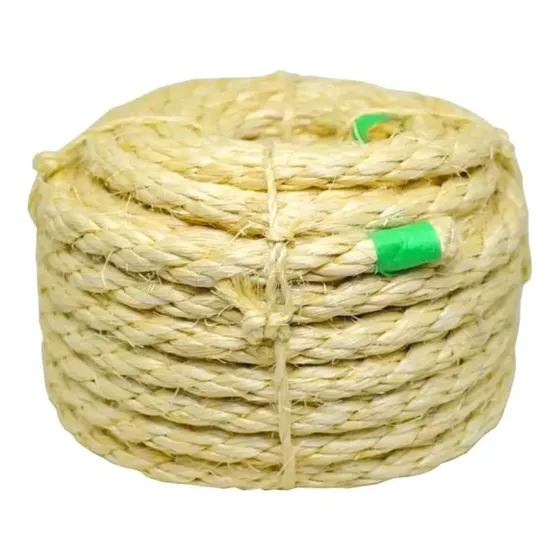 Corda Sisal Natural Resistente Acabamento Fino 10mm 5 Mts