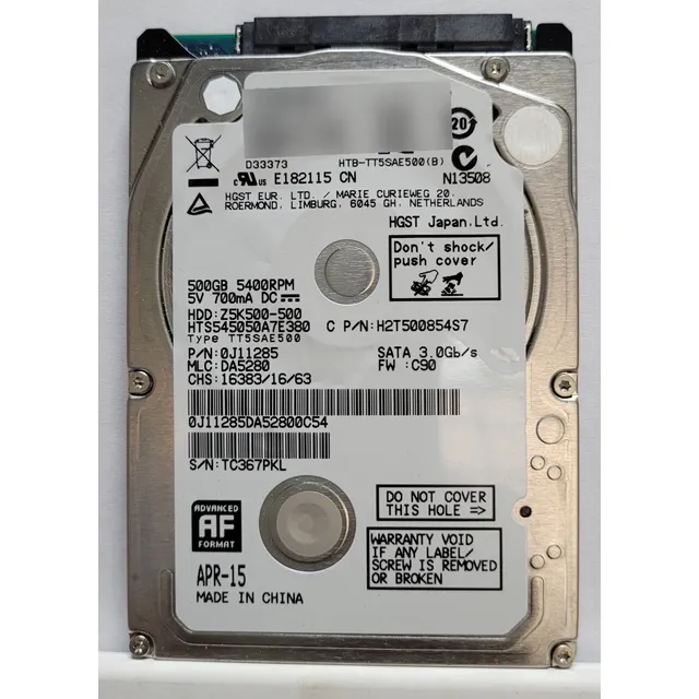 Disco Rigido Hgst 500gb Z7k500-500 Notebook