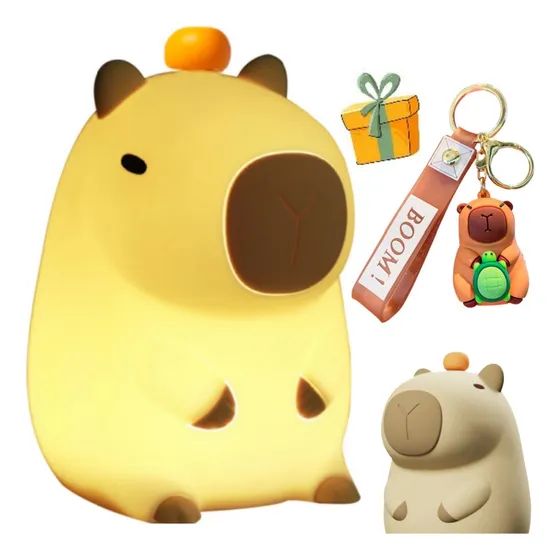 Dx Luz Noturna Capybara Para Cabeceira, Chaveiro Capy