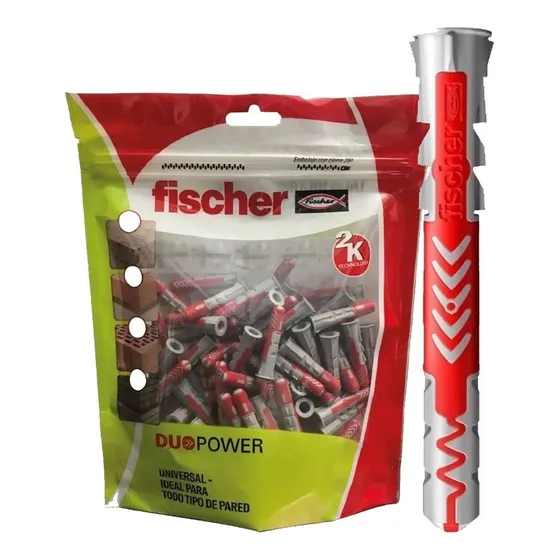Tarugo Taco Fischer Duopower Largo 8 X 65 Mm Por 50 Unidades
