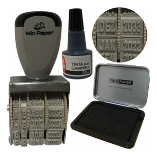 Carimbo Datador Manual Validade + Almofada + Tinta Carimbo Datador Manual Validade + Almofada + Tinta