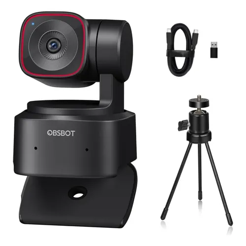 Webcam Ptz 4k Obsbot Tiny 3 Lite Com Inteligência Artificial Preto