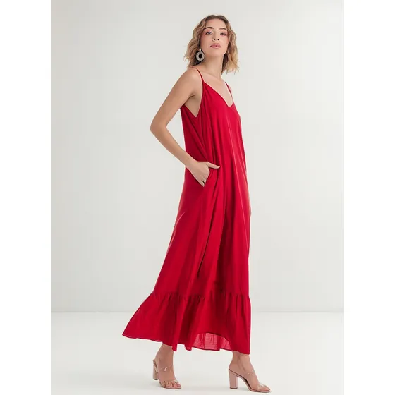 Vestido Largo Escote V  Agata Derek