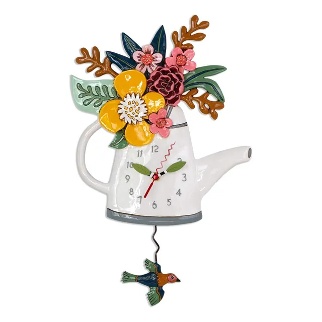 Reloj Pendulo Oscilante Flor 18.9 In X 11.0