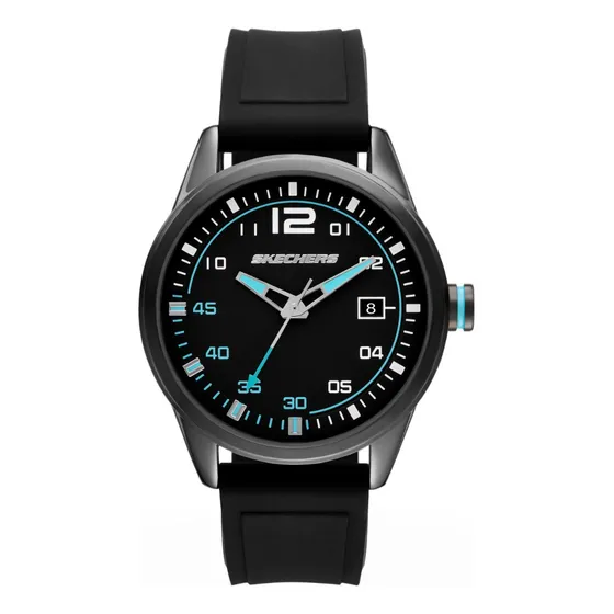 Reloj Hombre Skechers Sr5236 De Silicona Negro