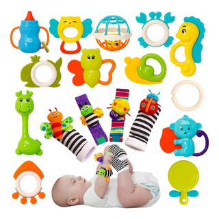 Sonajas Para Bebe Calcetines Juguetes Estimulación,kit 17pcs Sonajas Para Bebe Calcetines Juguetes Estimulación,kit 17pcs
