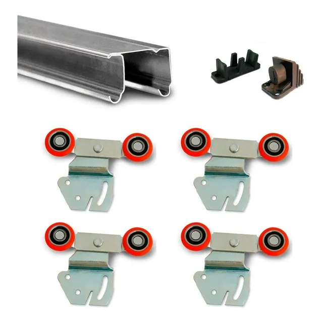 Kit Ducloset Para 2 Puertas Hojas Corredizas Placar Clotes 
