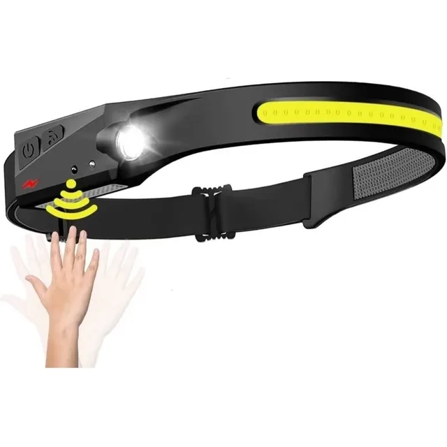 Lámpara Linterna De Cabeza Recargable Led Sensor Bicicleta 