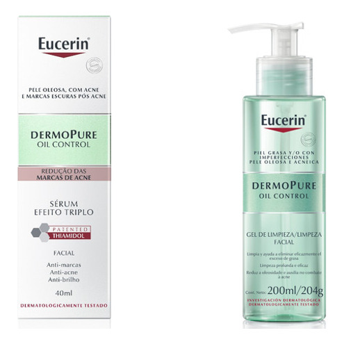 Kit Eucerin: Sérum Efeito Triplo 40ml + Gel De Limpeza Facial 200ml Pele Oleosa E Acneica Kit Eucerin: Sérum Efeito Triplo 40ml + Gel De Limpeza Facial 200ml Pele Oleosa E Acneica