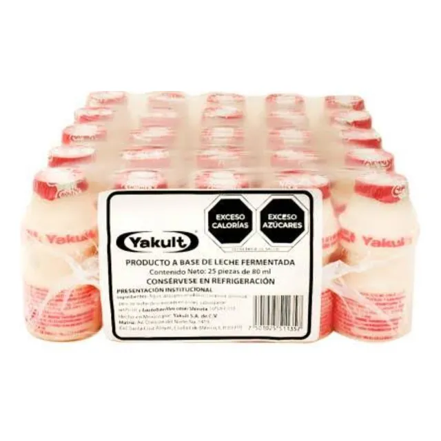 Yakult 25 Pzas De 80 Ml C/u