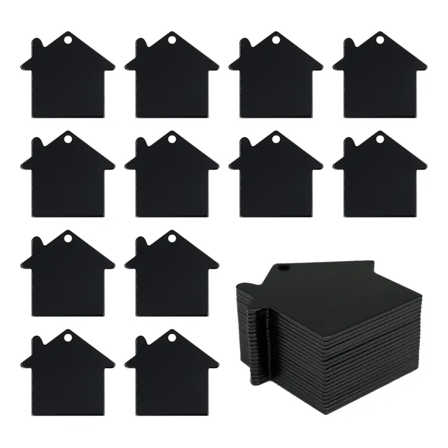 Staymax Etiqueta Blanco Aluminio Forma Casa Para Estampar 25