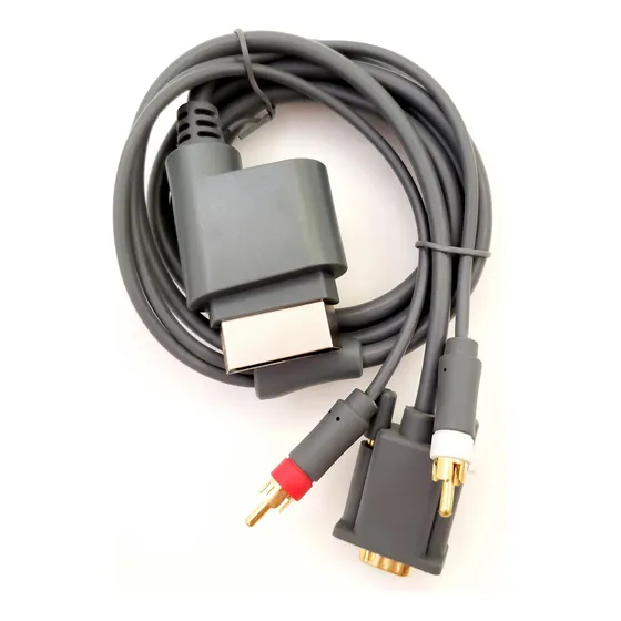 Cabo Video Vga + Audio Para Xbox 360 Slim Fat Monitor 1,8m