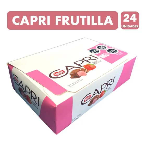 Chocolate Capri Sabor Frutilla (contiene 24 Unidades)