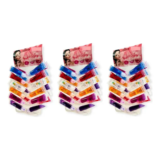 36pz Lip Gloss Brillo Para Labios Frutal Mayoreo Hidratante Frutal
