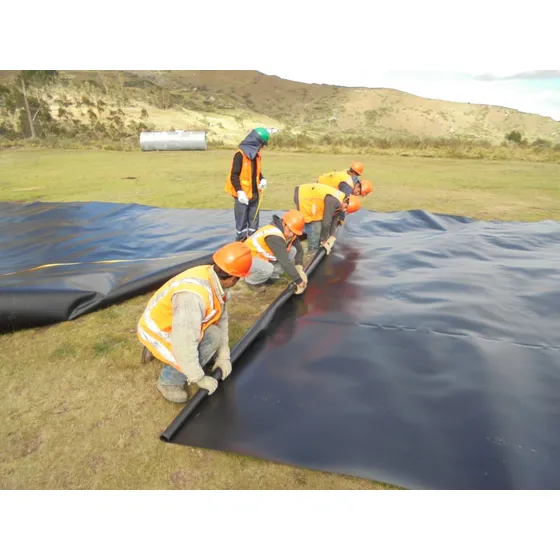 Geomembrana Hdpe Y Ldpe Negra Lisa 100% Virgen