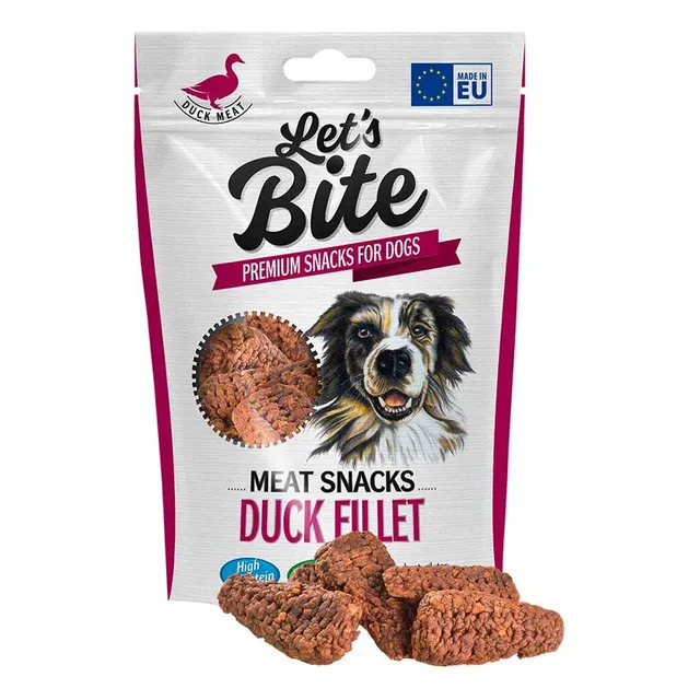 Let´s Bite Dog Meat Snacks Duck Fillets 80gr. Np