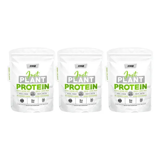 Just Plant Protein Star Nutrition Vegana 3 Un X 2 Lb Sabor Sin Sabor
