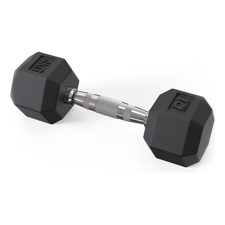 Halter Dumbbell Sextavado Cromado Emborrachado 4kg Cromado Preto/prata Halter Dumbbell Sextavado Cromado Emborrachado 4kg Cromado Preto/prata
