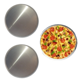 Charola Pizza 24 Cm Kit 2 Pzas (bandeja) Aluminio Reforzado Charola Pizza 24 Cm Kit 2 Pzas (bandeja) Aluminio Reforzado