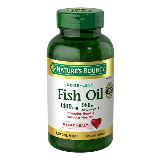 Aceite De Pescado Nature Bounty 1400 Mg De Omega 3 130 Cápsu