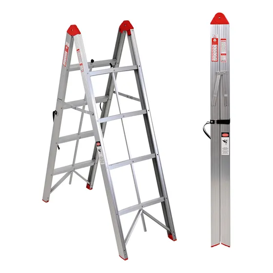 Escalera Plegable Aluminio Inteligente Tijera 4 Peldaños Facil Guardado Practica Resistente Fold A Step Funcional Facil Transportacion Capacidad 150 Kg