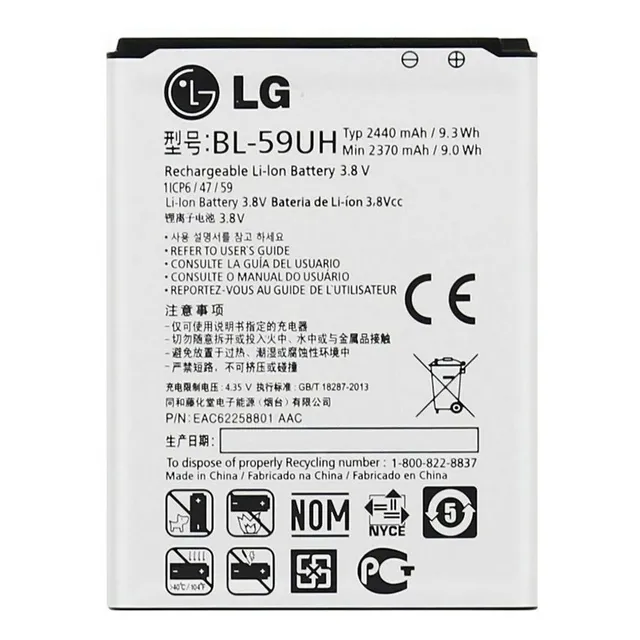 Bateria LG Optimus G2 Mini D620 D618 F70 D315 D410  Bl59uh