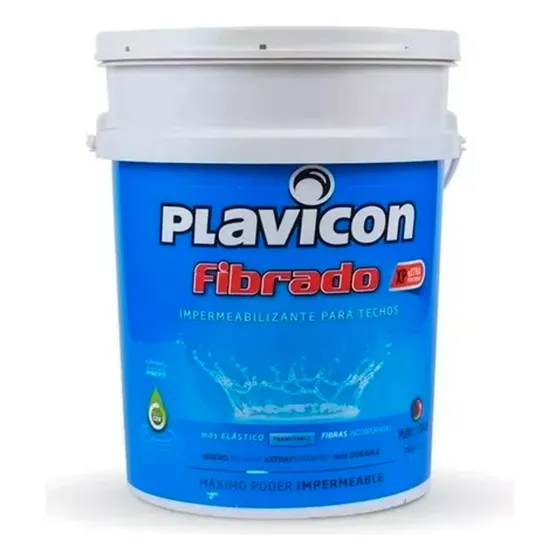 Plavicon Fibrado Impermeabilizante 25 Kg Terraza Techos - Mm Color Rojo