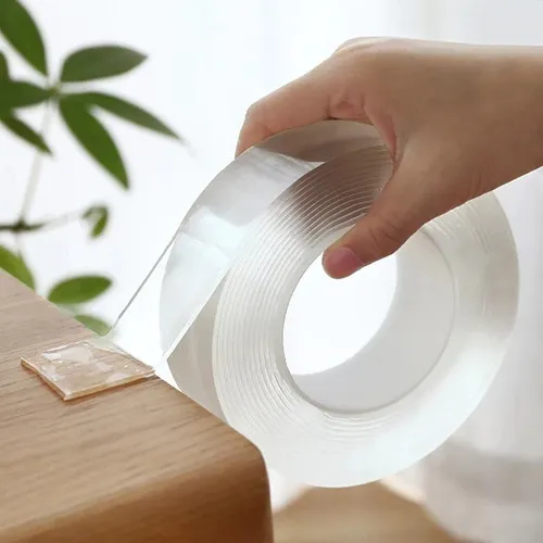 Cinta Adhesiva Doble Contacto Fuerte Transparente 30mm X 3m