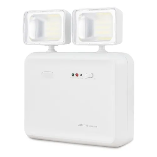 Luminária De Emergência Bloco 2 Faróis 2200 Lúmens Segurimax Cor Branco 127/220V