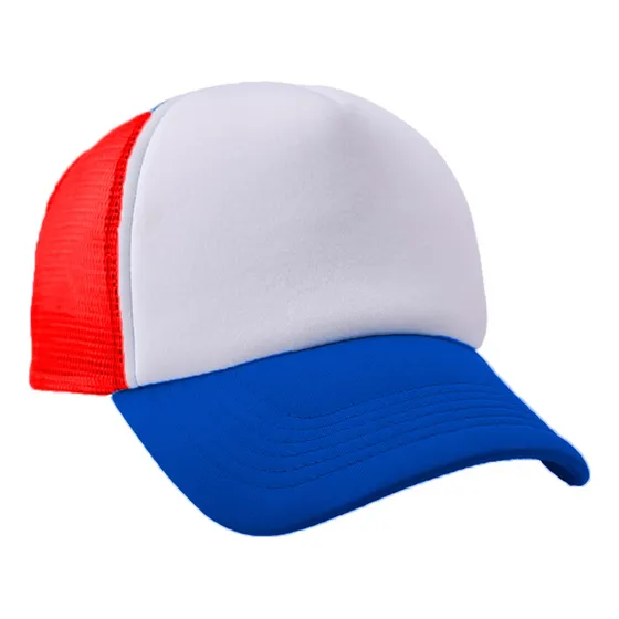 Gorra P/sublimación Visera Azul/malla Roja (pack 10)